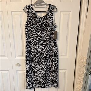 BNWT Donna Morgan stretch leopard dress size 14
